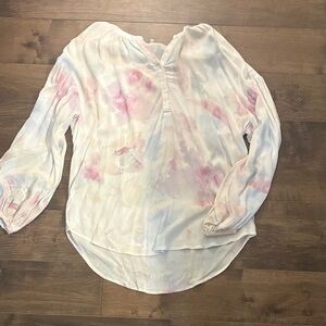 Elegant Pink and Cream Blouse